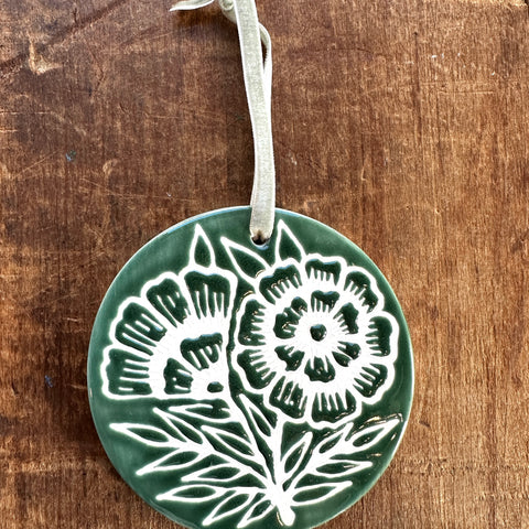 Hand-Painted Ceramic Ornament - No. 1001