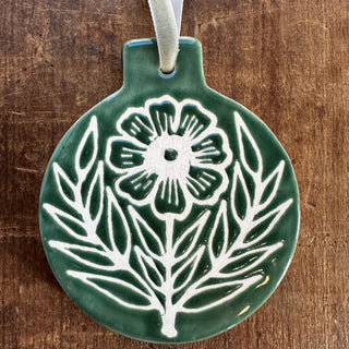 Hand-Painted Ceramic Ornament - No. 1002