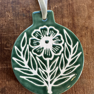 Hand-Painted Ceramic Ornament - No. 1002