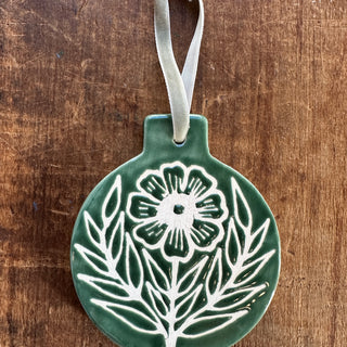 Hand-Painted Ceramic Ornament - No. 1002