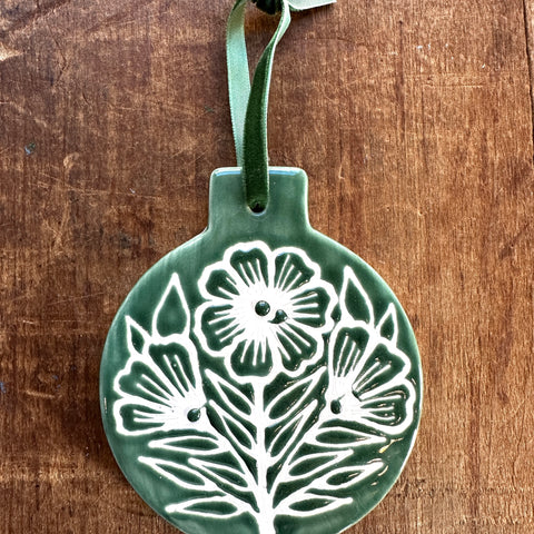 Hand-Painted Ceramic Ornament - No. 1003