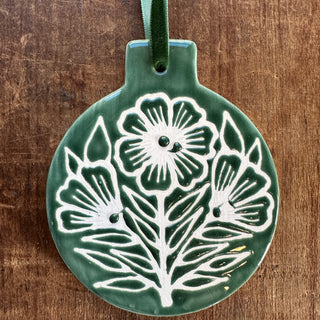 Hand-Painted Ceramic Ornament - No. 1003