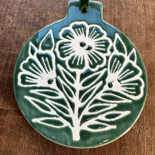 Hand-Painted Ceramic Ornament - No. 1003