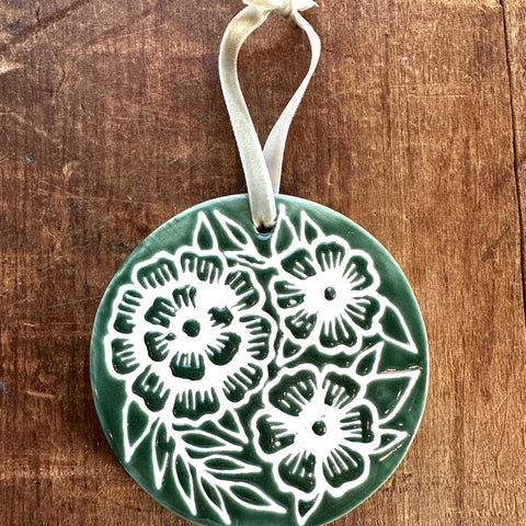 Hand-Painted Ceramic Ornament - No. 1004