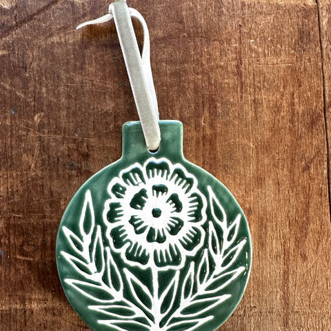 Hand-Painted Ceramic Ornament - No. 1005