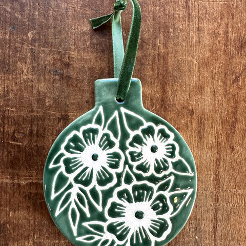 Hand-Painted Ceramic Ornament - No. 1006