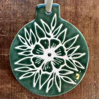 Hand-Painted Ceramic Ornament - No. 1008