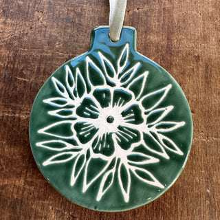 Hand-Painted Ceramic Ornament - No. 1008