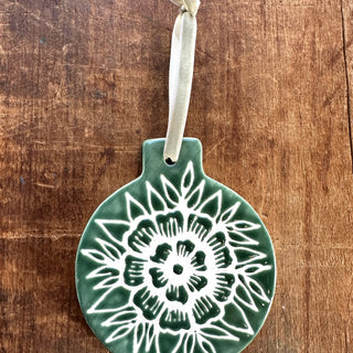 Hand-Painted Ceramic Ornament - No. 1009