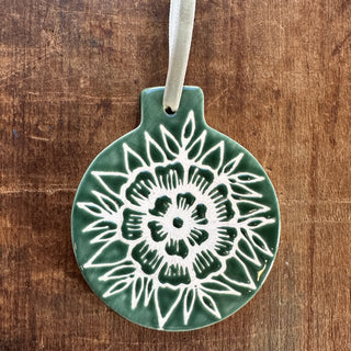 Hand-Painted Ceramic Ornament - No. 1009