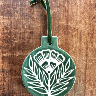 Hand-Painted Ceramic Ornament - No. 1010