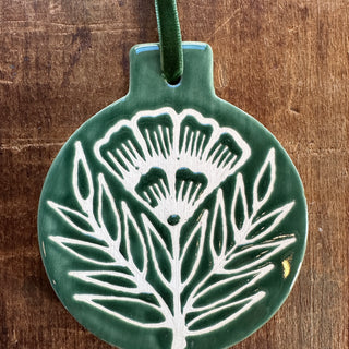 Hand-Painted Ceramic Ornament - No. 1010