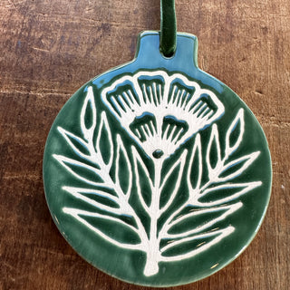 Hand-Painted Ceramic Ornament - No. 1010