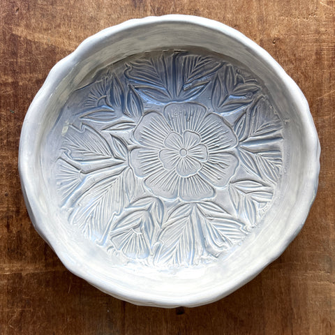 SECONDS : Block Printed Bowl - No. 4020