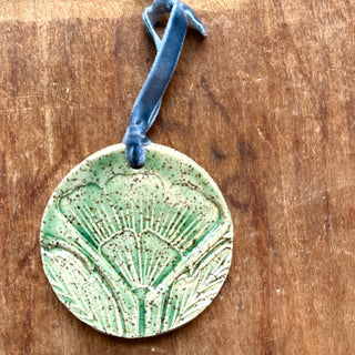 Block Printed Ceramic Ornament - No. 665