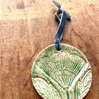 Block Printed Ceramic Ornament - No. 665