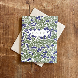 "Maine" Blueberries Greeting Card