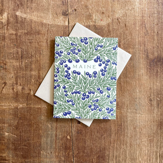 "Maine" Blueberries Greeting Card