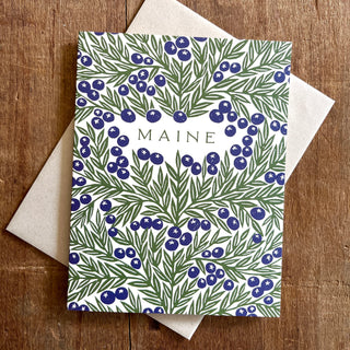 "Maine" Blueberries Greeting Card