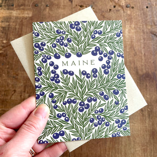 "Maine" Blueberries Greeting Card