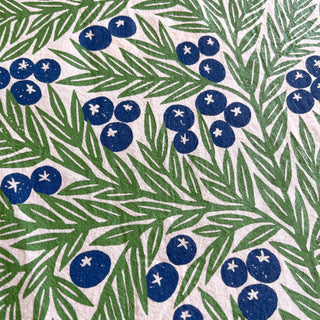 Maine Wild Blueberries Tea Towel