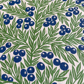 Maine Wild Blueberries Tea Towel