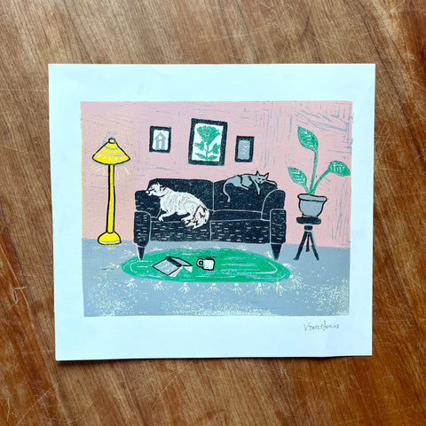 Violet's Test Reduction Print : Living Room Scene No. 2