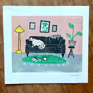 Violet's Test Reduction Print : Living Room Scene No. 2