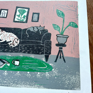 Violet's Test Reduction Print : Living Room Scene No. 2