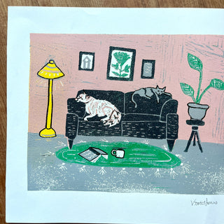 Violet's Test Reduction Print : Living Room Scene No. 2