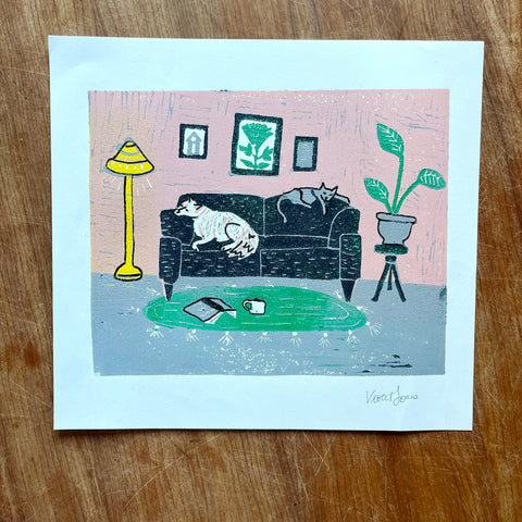 Violet's Test Reduction Print : Living Room Scene No. 3