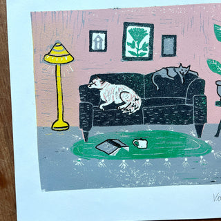 Violet's Test Reduction Print : Living Room Scene No. 3