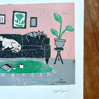 Violet's Test Reduction Print : Living Room Scene No. 3