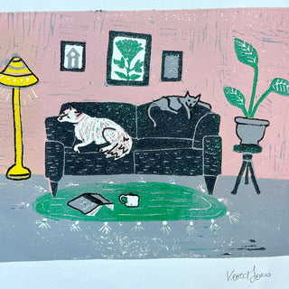 Violet's Test Reduction Print : Living Room Scene No. 3