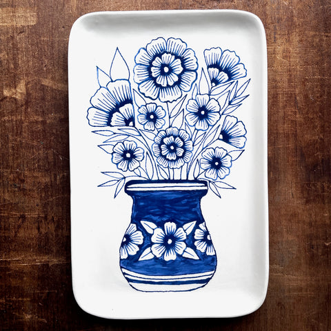 Hand Painted Ceramic Tray - No. 2858