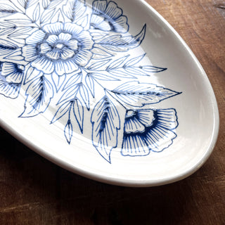 Hand Painted Ceramic Serving Dish - No. 2866