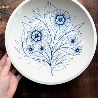 Hand Painted Large Ceramic Serving Dish - No. 2868