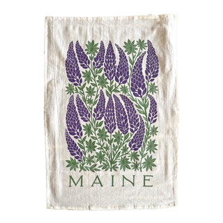 Maine Lupines Tea Towel