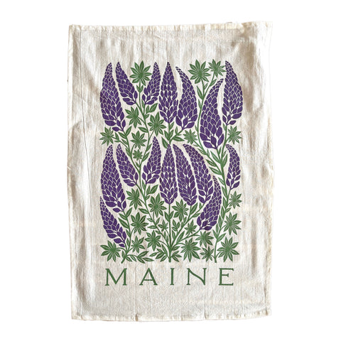 Maine Lupines Tea Towel