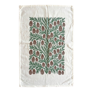 Pinecones Tea Towel