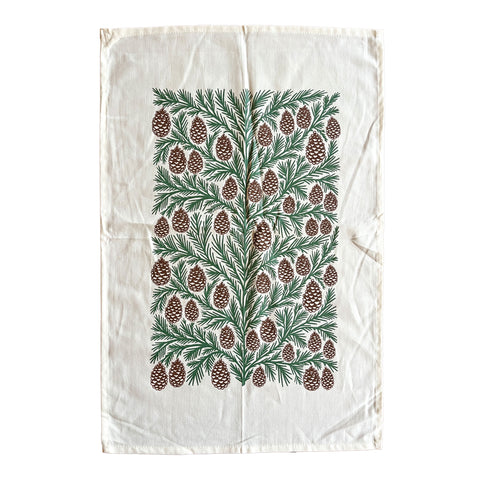 Pinecones Tea Towel