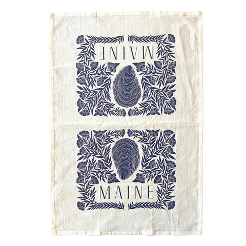 Maine Oyster Tea Towel