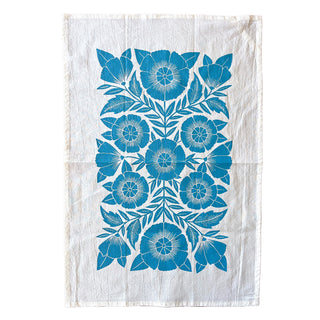 Blue Floral Tea Towel