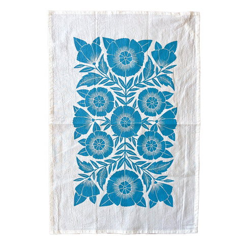 Blue Floral Tea Towel