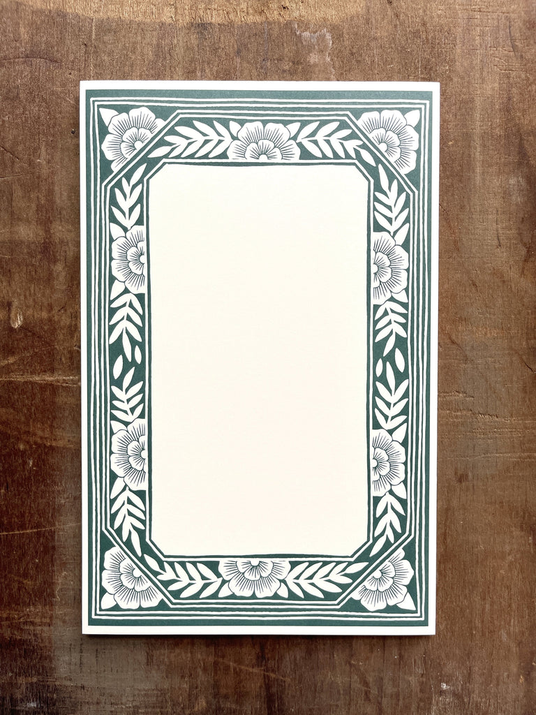 Green Border Notepad
