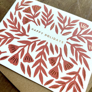 "Happy Holidays" Foil Stamped Cards