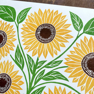 Garden Series: Sunflower Risograph Print, GRP-14