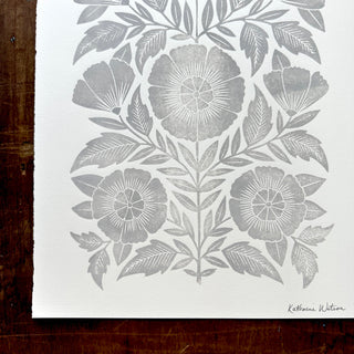 SALE : Hand Block Printed Art Print - No. 2508