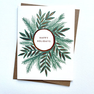 "Happy Holidays" Foil Stamped Cards, XM27