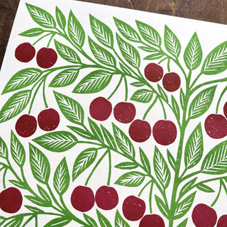 Garden Series: Cherries Risograph Print, GRP-13